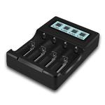 Micro USB 4 Slot Battery Charger for 3.7V Lithium-ion Battery, with LCD Display