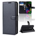 Litchi Texture Horizontal Flip Leather Case for LG G8 ThinQ, with Wallet & Holder & Card Slots (Black)