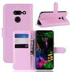 Litchi Texture Horizontal Flip Leather Case for LG G8 ThinQ, with Wallet & Holder & Card Slots (Pink)