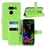 Litchi Texture Horizontal Flip Leather Case for LG G8 ThinQ, with Wallet & Holder & Card Slots (Green)