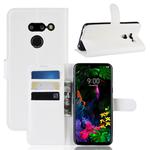 Litchi Texture Horizontal Flip Leather Case for LG G8 ThinQ, with Wallet & Holder & Card Slots (White)