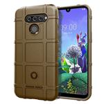Shockproof Protector Cover Full Coverage Silicone Case for LG Q60 (Brown)