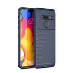 Carbon Fiber Texture Shockproof TPU Case for LG G8 ThinQ(Blue)