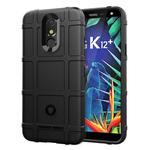 Shockproof Rugged Shield Full Coverage Protective Silicone Case for LG K12+ (Black)