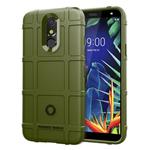 Shockproof Rugged Shield Full Coverage Protective Silicone Case for LG K40 (Army Green)