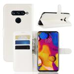 Litchi Texture Horizontal Flip Leather Case for LG V40 ThinQ, with Holder & Card Slots & Wallet(White)