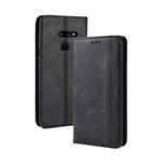 Magnetic Buckle Retro Texture Horizontal Flip Leather Case for LG G8 ThinQ, with Holder & Card Slots & Wallet (Black)