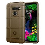 Shockproof Rugged  Shield Full Coverage Protective Silicone Case for LG G8 ThinQ (Brown)