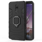 PC + TPU Shockproof Protective Case for LG Q Stylo 5, with Magnetic Ring Holder (Black)
