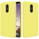 Solid Color Liquid Silicone Dropproof Protective Case for LG Q Stylo 5 (Yellow)