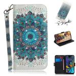 3D Painting Peacock Wreath Pattern Coloured Drawing Horizontal Flip Leather Case for LG K50, with Holder & Card Slots & Wallet