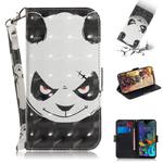 3D Painting Angry Bear Pattern Coloured Drawing Horizontal Flip Leather Case for LG K50, with Holder & Card Slots & Wallet