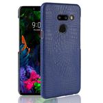 Shockproof Crocodile Texture PC + PU Case for LG G8 ThinQ (Blue)