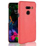 Shockproof Crocodile Texture PC + PU Case for LG G8 ThinQ (Red)
