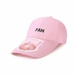 SY940 Outdoor Sunshade Sun Hat Peaked Cap with Fan (Pink)