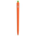 LOVE MEI For Apple Pencil 2 Carrot Shape Stylus Pen Silicone Protective Case Cover(Orange)