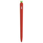 LOVE MEI For Apple Pencil 2 Carrot Shape Stylus Pen Silicone Protective Case Cover(Red)