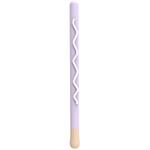 LOVE MEI For Apple Pencil 1 Stripe Design Stylus Pen Silicone Protective Case Cover(Purple)