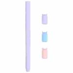 4 in 1 Stylus Pen Cartoon Animal Silicone Protective Case for Apple Pencil 1 (Purple)