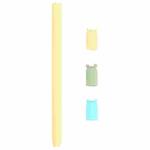 4 in 1 Stylus Pen Cartoon Animal Silicone Protective Case for Apple Pencil 1 (Yellow)