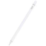 Pencil Universal Rechargeable Active Capacitive Stylus Pen with Magnetic Cap(White)