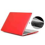 ENKAY Hat-Prince 2 in 1 Crystal Hard Shell Plastic Protective Case + US Version Ultra-thin TPU Keyboard Protector Cover for 2016 New MacBook Pro 15.4 inch with Touchbar (A1707)(Red)