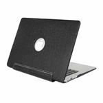 For Macbook Pro Retina 13.3 inch Silk Texture Apple Laptop United PU Protective Case(Black)