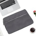 Diamond Pattern Portable Waterproof Sleeve Case Double Zipper Briefcase Laptop Carrying Bag for 13-13.3 inch Laptops (Grey)