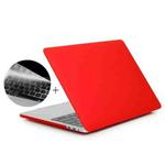 ENKAY Hat-Prince 2 in 1 Frosted Hard Shell Plastic Protective Case + Europe Version Ultra-thin TPU Keyboard Protector Cover for 2016 MacBook Pro 15.4 Inch with Touch Bar (A1707) (Red)