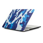 Blue Camouflage Pattern Laptop Water Decals PC Protective Case for MacBook Pro 15.4 inch A1990 (2018) / A1707