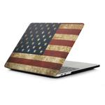 Retro US Flag Pattern Laptop Water Decals PC Protective Case for MacBook Pro 15.4 inch A1990 (2018) / A1707