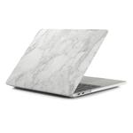 White Grey Texture Marble Pattern Laptop Water Decals PC Protective Case for MacBook Pro 15.4 inch A1990 (2018) / A1707
