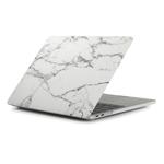 White Black Texture Marble Pattern Laptop Water Decals PC Protective Case for MacBook Pro 15.4 inch A1990 (2018) / A1707