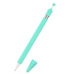 Anti-lost Cap Silicone Protective Cover for Apple Pencil 1(Green)