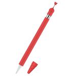 Anti-lost Cap Silicone Protective Cover for Apple Pencil 1(Red)