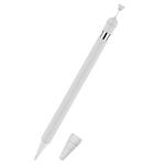 Anti-lost Cap Silicone Protective Cover for Apple Pencil 1(White)