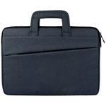 ST03S 14.1 inch Double Side Pockets Wearable Oxford Cloth Soft Handle Portable Laptop Tablet Bag(Navy Blue)