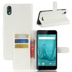 For Wiko Lenny4 Plus Litchi Texture Horizontal Flip Leather Case with Holder & Wallet & Card Slots (White)