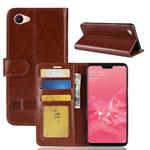 Crazy Horse Texture Horizontal Flip Leather Case for OPPO A3, with Wallet & Holder & Card Slots(Brown)