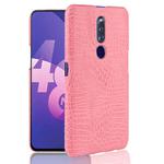 Shockproof Crocodile Texture PC + PU Case for OPPO F11 Pro (Pink)