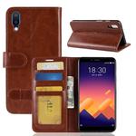 Crazy Horse Texture Horizontal Flip Leather PU + TPU Case for Meizu Meilan E3 , with Wallet & Holder & Card Slots(Brown)
