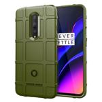 Shockproof Rugged Shield Full Coverage Protective Silicone Case for Oneplus 7 (Army Green)