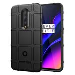 Shockproof Rugged Shield Full Coverage Protective Silicone Case for Oneplus 7 (Black)