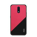 MOFI Shockproof TPU + PC + Cloth Pasted Case for One Plus 6T (Red)