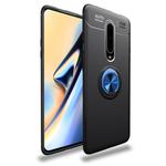 lenuo Shockproof TPU Case for OnePlus 7 Pro, with Invisible Holder (Black Blue)