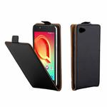For Alcatel A5 LED TPU Business Style Vertical Flip Protective Leather Case with Card Slot(Black)