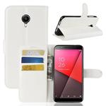 Litchi Texture Horizontal Flip Leather Case for Vodafone Smart N9 Lite / VFD 620, with Wallet & Holder & Card Slots(White)