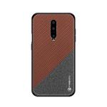 PINWUYO Honors Series Shockproof PC + TPU Protective Case for OnePlus 7 Pro (Brown)