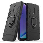 PC + TPU Shockproof Protective Case with Magnetic Ring Holder for OnePlus 7 (Black)