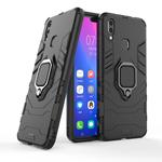 PC + TPU Shockproof Protective Case for Vivo X21, with Magnetic Ring Holder (Black)